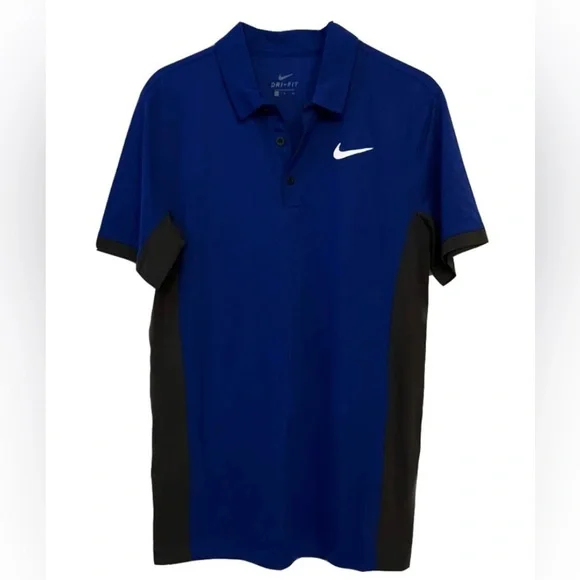 Nike Men's Blue and Gray Polo Shirt - Picture 6 of 11